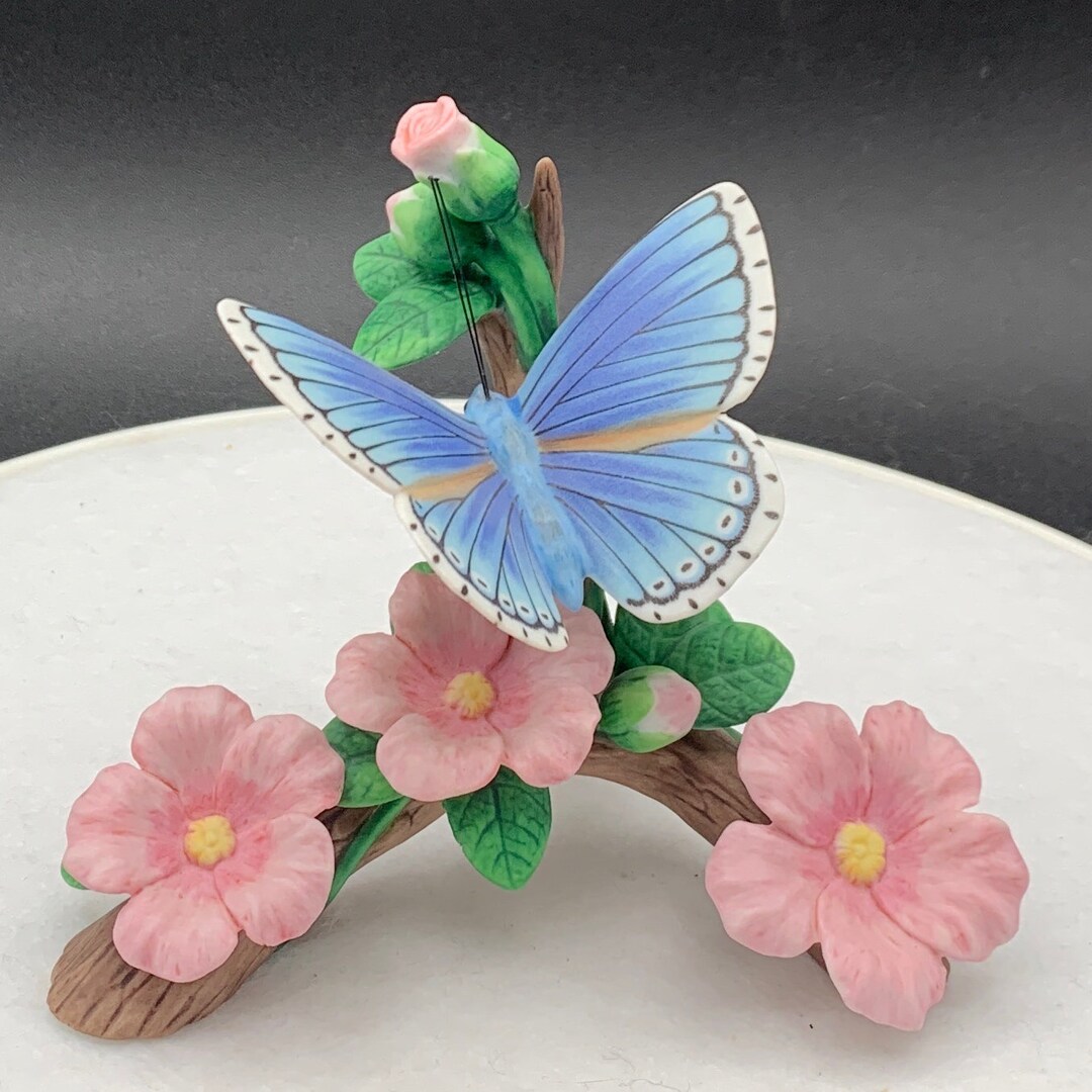 Lenox 1991 Adonis Blue Butterfly Fine Porcelain Figurine. Blue Etsy