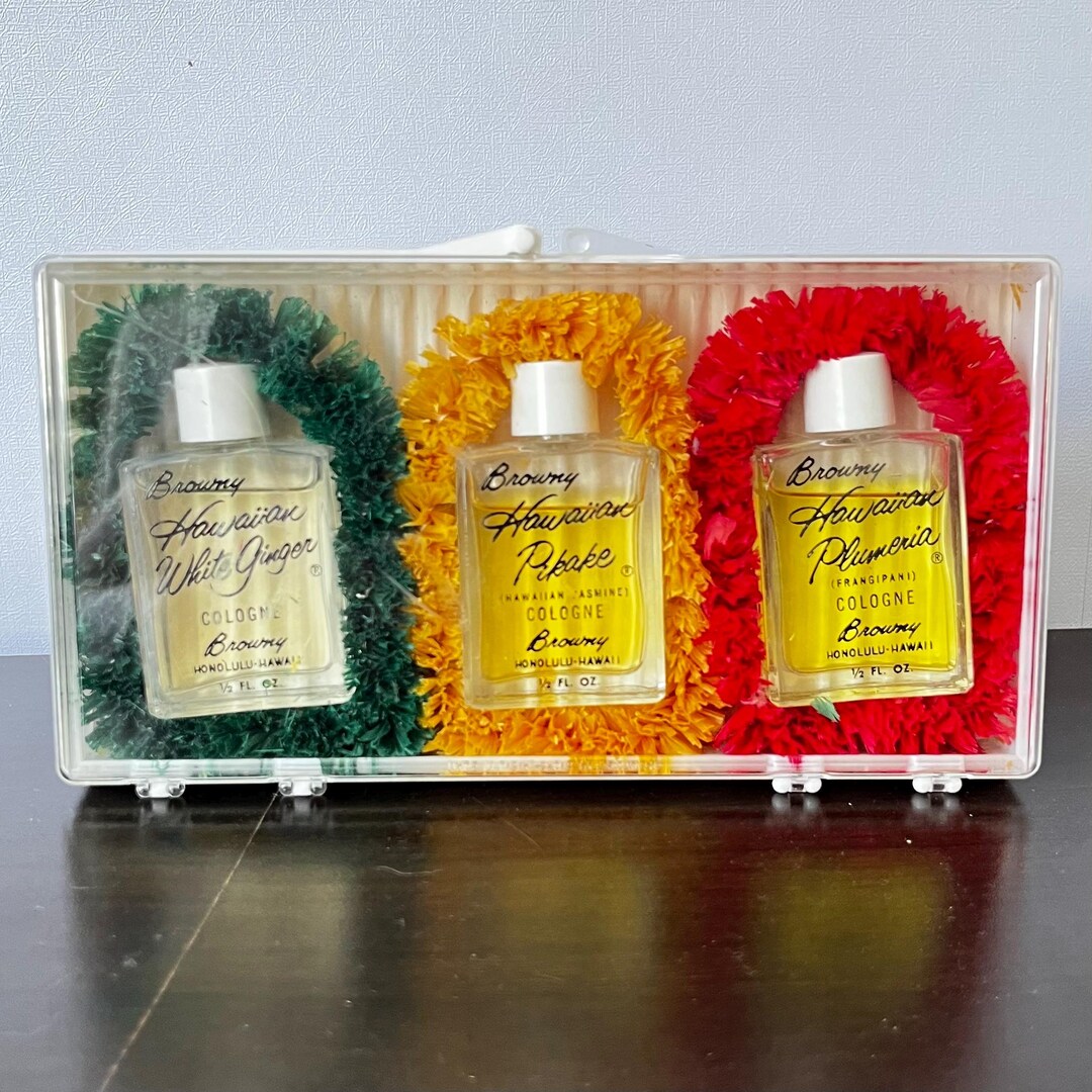 Vintage Browny Hawaiian Cologne Set: Sears Roebuck - Plumeria, Ginger ...