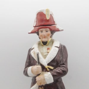 Vintage Arnart Napoleonic liquor decanter. 1969 figural ceramic decanter, unique bar decor, man cave, pool room, vintage bar, retro bar