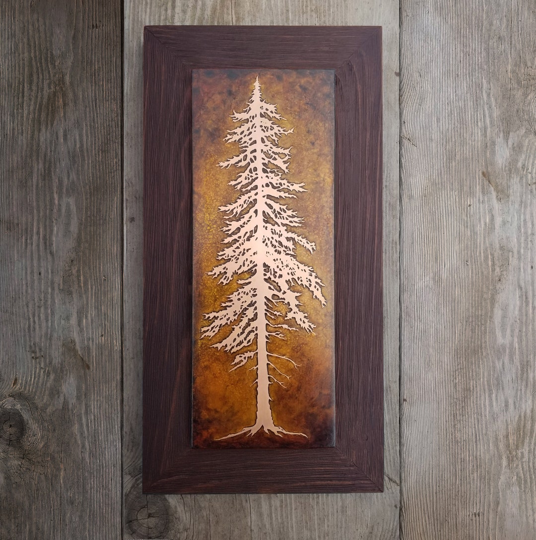 アンティーク　カラーアート純銅メダル 5オンス　マネーツリー Copper Art, Etched Copper Pine Tree, Small, Medium, or Large