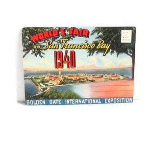 1940 World&#39;s Fair on San Francisco Bay Golden Gate International Exposition Vintage Souvenir Folder 18 Views
