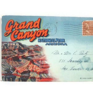 Greetings From Grand Canyon National Park Arizona Vintage Fred Harvey Souvenir Folder 18 Views