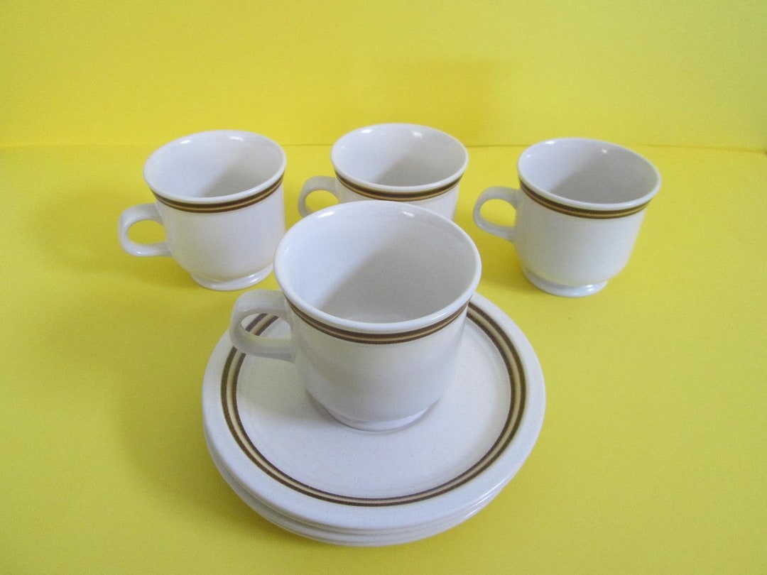 Vintage Stoneware Cups and Saucers Woodberry Collection Set of Etsy