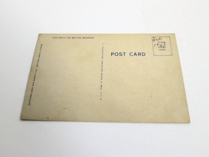 Vintage Florida Post Card Southern Card and Novelty Co Daytona Beach FL A Colourpicture Publication 17244 Ocean Front Park