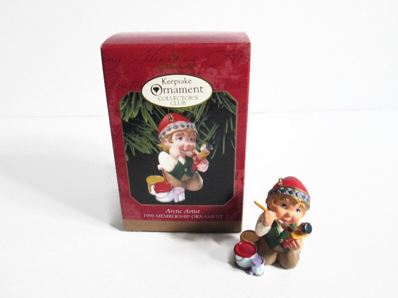 Dated 1999 Artic Artist Hallmark Keepsake Collector/'s Club Handcrafted Vintage Christmas Ornament 1999 Membership