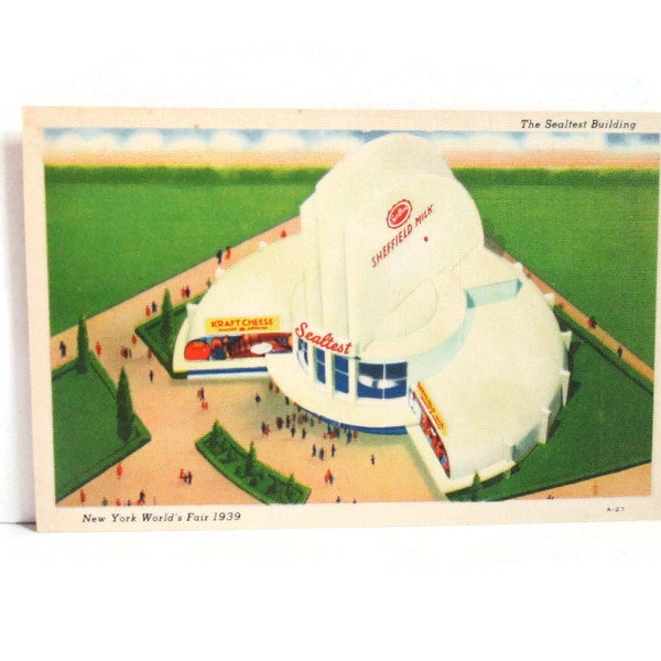 The Sealtest Building New York World's Fair 1939 Vintage Linen Postcard A 27