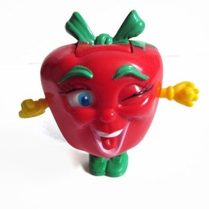 Ruby Apple, Food Fundamentals, 1993 McDonald&#39;s Happy Meal Toy, She is a Red Fruit Playing Tennis