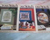 1988 Three Cross Stitch Country Crafts Magazines, Issues May June, Sept Oct, Nov Dec, 94 Projects Inside