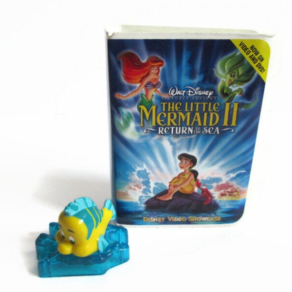 Vintage Toy Figure Flounder a Fish from The Little Mermaid II Return To The Sea Disney Video Showcase 2000 McDonald's Happy Meal Toy