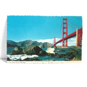 Vintage San Francisco California Postcard Golden Gate Bridge