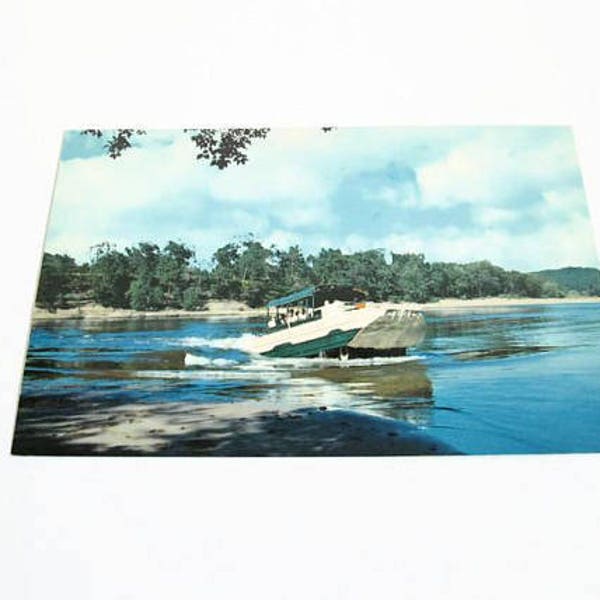 Vintage Postcard, Wisconsin Dells Amphibious Duck, Crossing the Bar, Adventure on Land and Water, Post Card PC J2721, Dells Photo Service