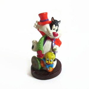 Sylvester the Cat Playing a Saxophone with Tweety Bird Marching Vintage Looney Tunes Character 1999 Warner Bros. European Toy