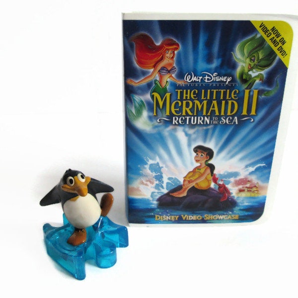 Vintage Toy Figure Tip a Penguin from The Little Mermaid II Return To The Sea Disney Video Showcase 2000 McDonald's Happy Meal Toy