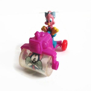 Sweetie Driving a Pavement Roller Vehicle, A Tiny Toon Adventures II Toy, 1992 McDonald's Happy Meal Toy, Warner Bros Cartoon Character