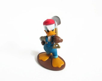 Vintage Donald Duck Miniature Figure Construction Laborer Walt Disney Company