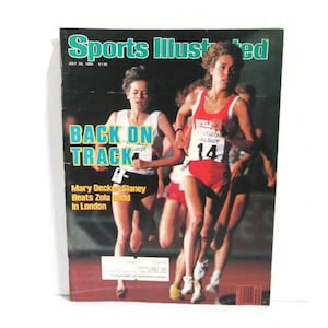 Vintage Sports Illustrated Magazine, July 29, 1985 Mary Decker Slaney and Zola Budd on SI Cover, Track and Field