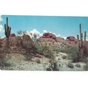 Vintage Phoenix Arizona Postcard Natural Rock Formations Papago Park