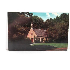 Vintage California Postcard Wee Kirk o&#39; Heather Church Forest Lawn Memorial Park