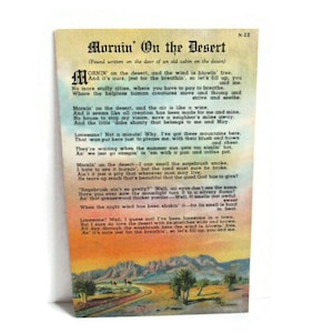 Mornin On The Desert Vintage Linen Postcard