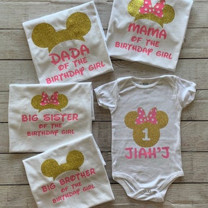 Minnie Matching Family Shirts, Disney inspired Shirts, Disney Trip Shirts, Family Vacation, Custom Birthday Shirts, Birthday Shirt, Matching