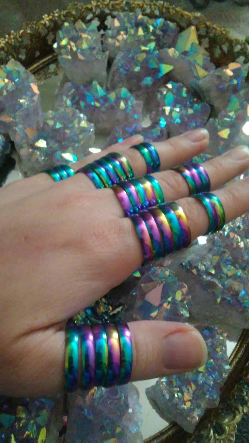 Titanium Steel Colorful Band Ring. 5 sizes to choose from. image 5