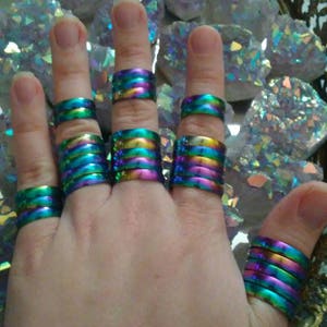 Titanium Steel Colorful Band Ring. 5 sizes to choose from. image 3