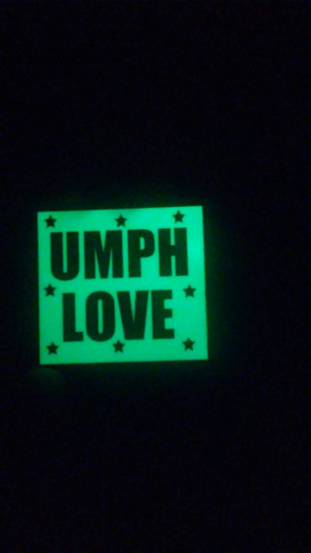 Glow in the Dark UMPH LOVE Sticker. - Etsy