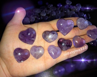 AMETHYST HEART Pocket stone // soothe // rocks // minerals