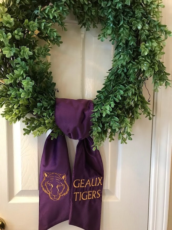 Team Wreath Sash Purple