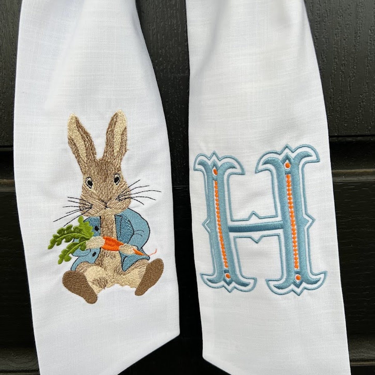 Wreath Sash: Easter Bunny Wreath Sash, Easter Wreath Sash - Etsy