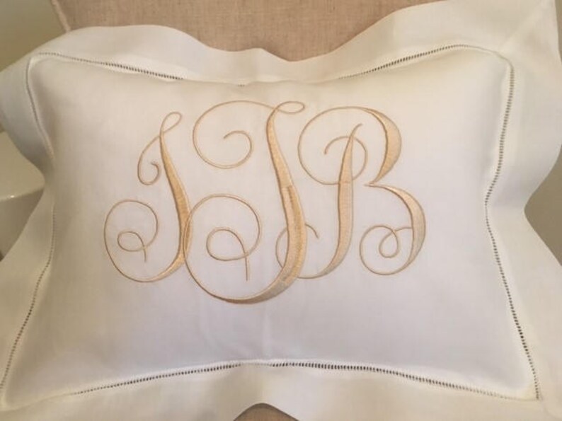 Monogrammed Pillow Sham/Baby Pillow Etsy