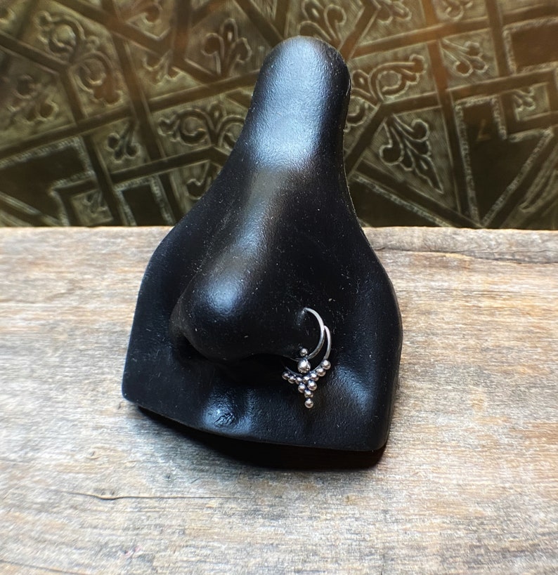 Silver Septum Ring Ornate Statement Nose Ring India Nose Etsy
