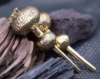 Large Gold Tassel Ear Weights Lakshmi Dangle Ear Hangers Gold Jewelry Statement Earrings