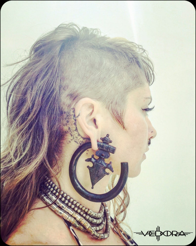 Brown 1/2 in Plug Earring Tribal Earrings 12 mm Plugs for Etsy