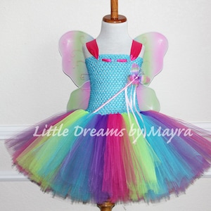 Affordable butterfly tutu dress with wings, wand and hairclip, Princess fairy butterfly costume size newborn to 14years