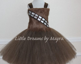 Brown Faux Fur inspired tutu dress size nb to 12years