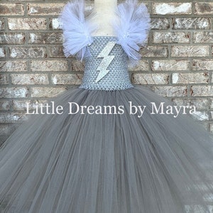 Tornado tutu dress, Thunder costume, Halloween tutu dress, Rain queen tutu dress, inspired tutu dress size nb to 12 years