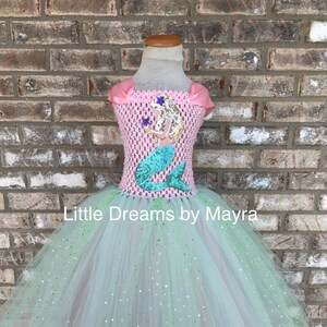 Mermaid birthday party dress - Mermaid princess dress - Mermaid tutu dress size nb to 9years