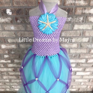 Mermaid birthday party dress - Mermaid princess dress - Mermaid tutu dress size nb to 9years