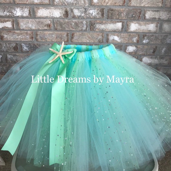 Mermaid tutu your choice of color, Under the sea birthday party tutu, ballerina tutu, flower girl tutu, baby tutu, infant tutu, toddler tutu