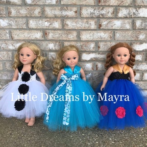 Vestido tutu de boneca de 18 polegadas disponível em qualquer cor