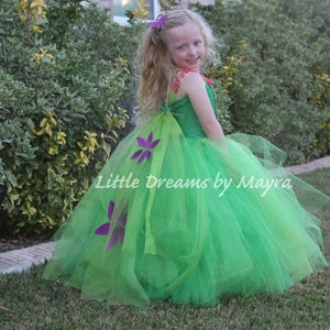 Green fairy tutu dress, Green pageant tutu dress, Birthday tutu dress, Pageant tutu dress, Halloween tutu dress size nb to 14years