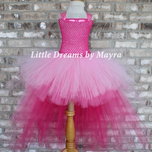 High low tutu dress your choice of color, Pink princess tutu dress, Baby tutu, Toddler tutu, Big girl tutu, small adult tutu dress image 4