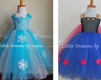 Snowflake tutu dress, Winter tutu dress, Birthday tutu dress, Pageant tutu dress, Halloween tutu dress size nb to 14years