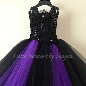 Black and purple inspired tutu dress size nb to 14years