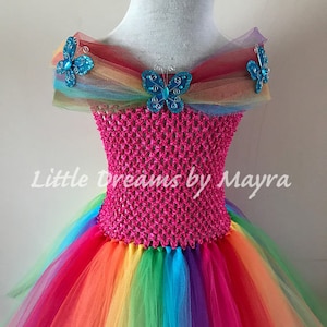 FAST SHIPPING Affordable rainbow butterfly tutu dress, rainbow butterfly birthday party tutu costume size nb to 14years