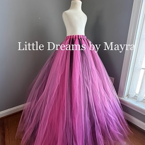 Pink and black tutu skirt, bachelorette tutu skirt, adult tutu skirt, long maternity tutu, pageant tutu skirt, summer skirt, zombie tutu