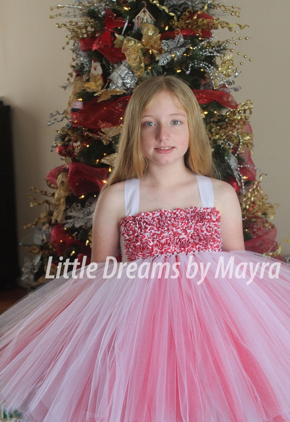 Red Chevron Tutu Dress, White and Red Inspired Tutu Dress size, Candy Cane Flower Girl Outfit Available in Size NB to 14 Years