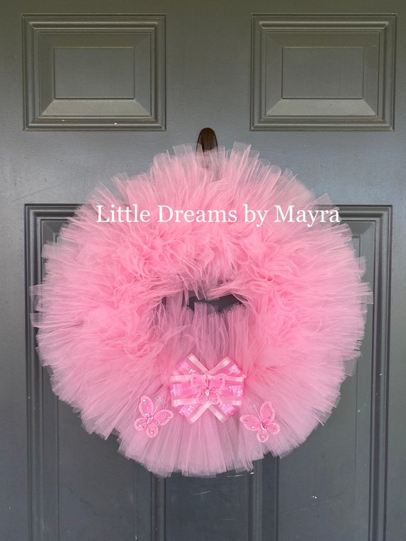 Butterfly Baby Shower Wreath It's a Girl, Hospital Room Decoration