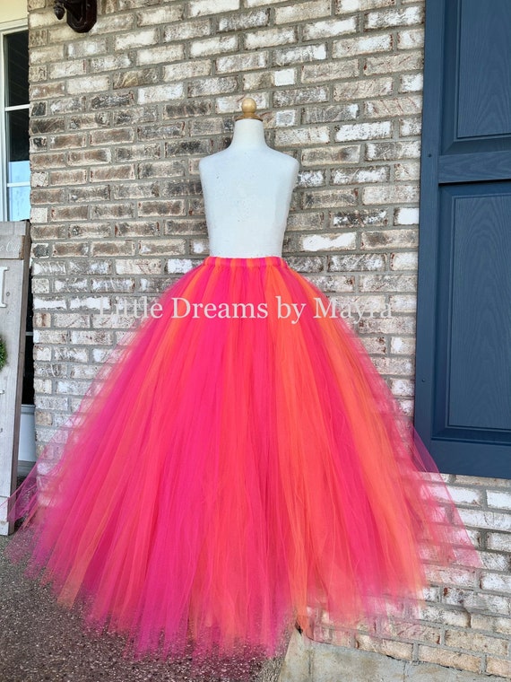 Toddler Girl Mesh Tutu Skirt Colorful Plush B𝚊ll Layered Tulle Skirt Birthday A-Line Dance